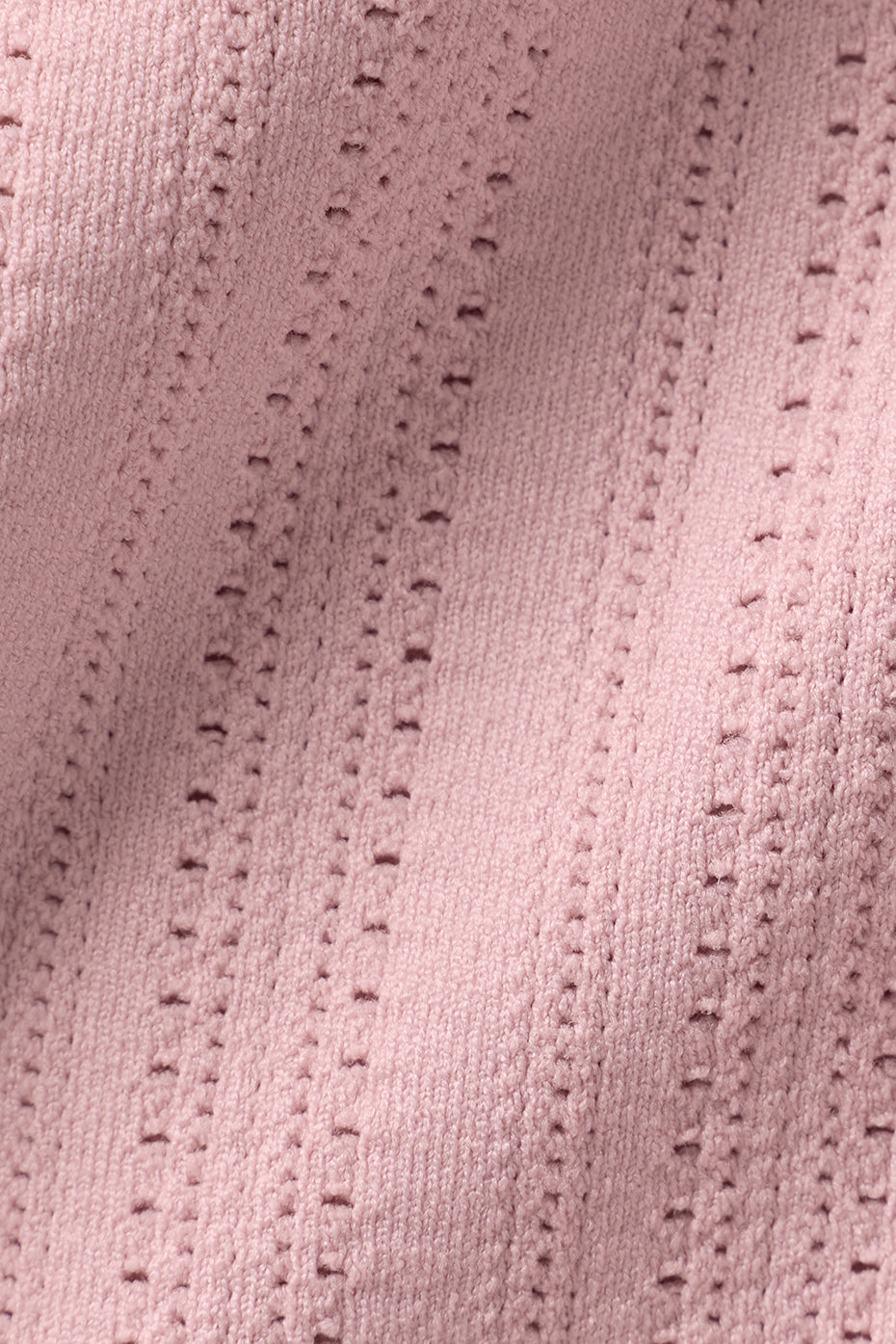 Seamless Pointelle Mock Neck Short Sleeve - Vintage Pink - Image 7