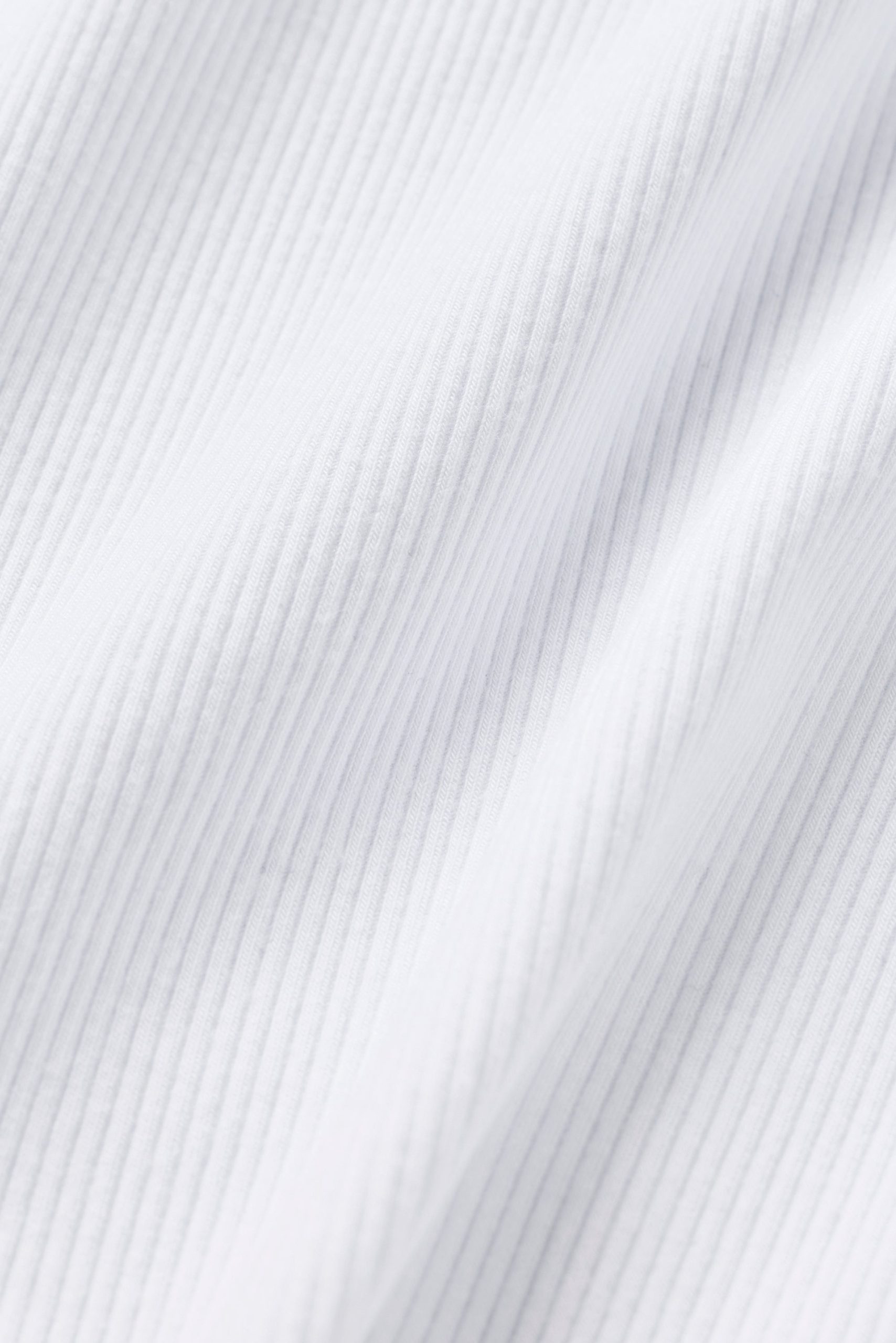 Ribbed Modal Cap Sleeve Top - White - Image 5
