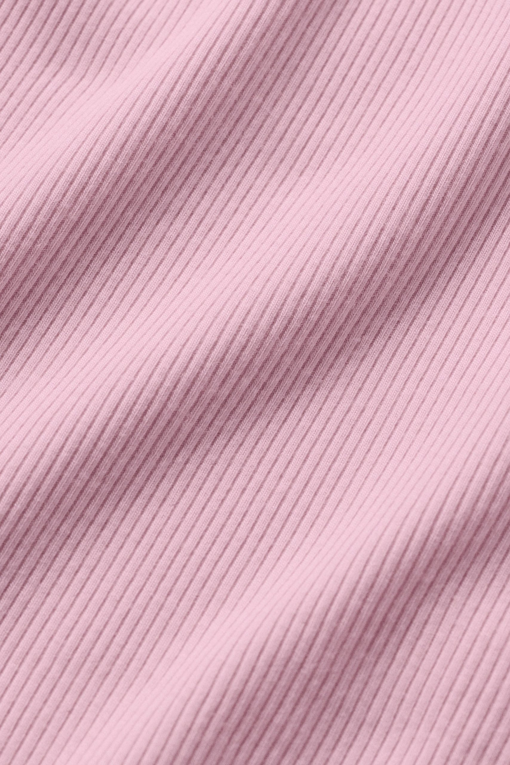 Ribbed Modal Cap Sleeve Top - Pink Marshmallow - Image 5