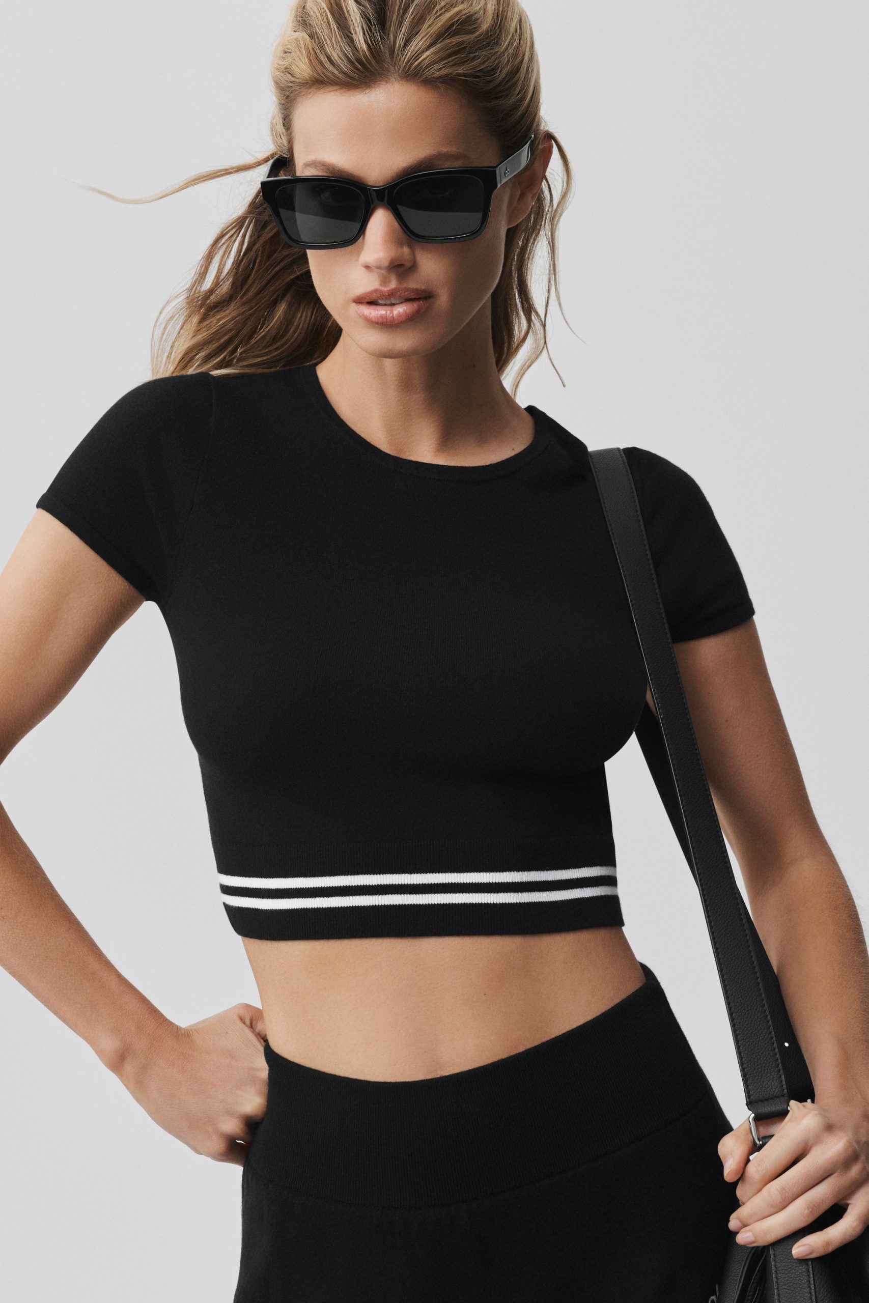 Scholar Knit My Serve Short Sleeve - Black/White - Image 3