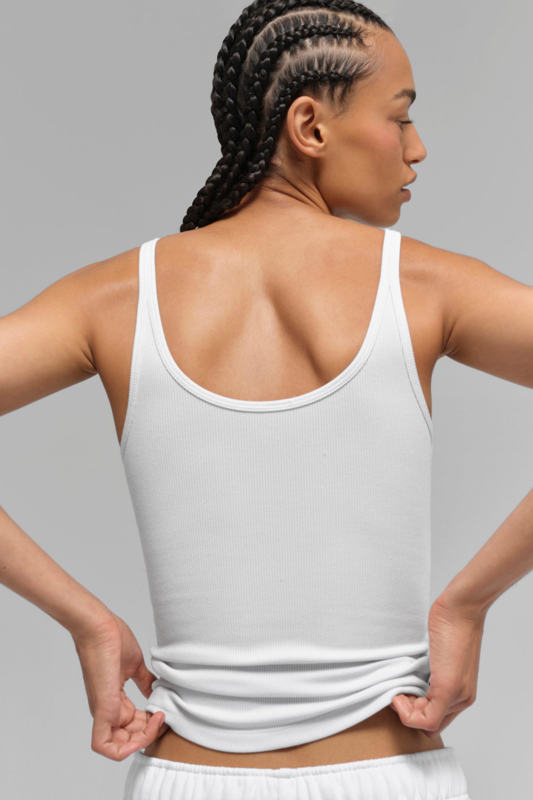 Ribbed Prosper Tank - White - Image 2