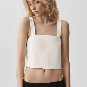 Cropped Dreamscape Tank - Ivory