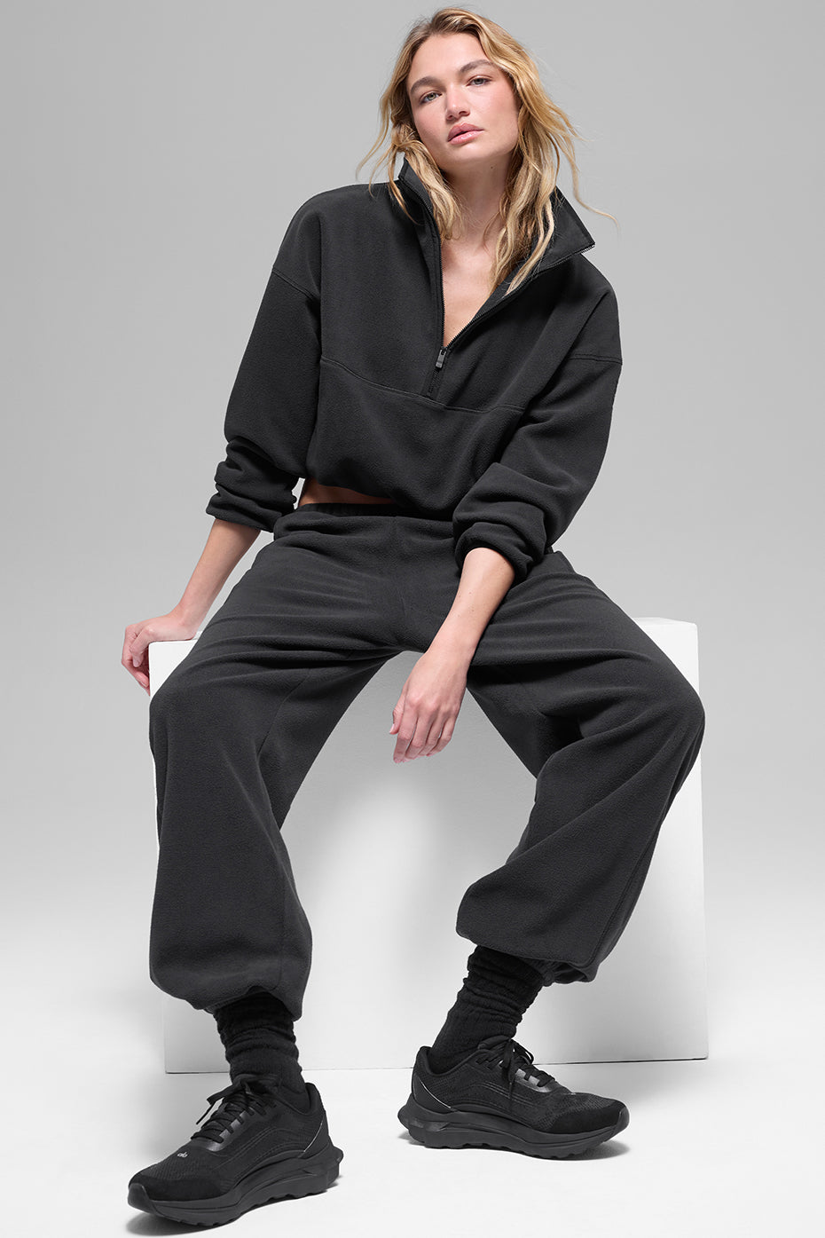 Polar Fleece Retreat Cover Up - Black - Image 5