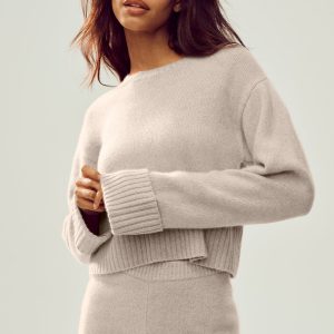 Cashmere Embrace Pullover - Oat Heather