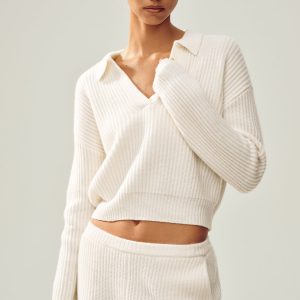 Cashmere Northstar Polo - Ivory