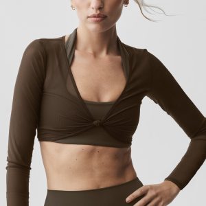 Mesh Knotty Long Sleeve - Espresso