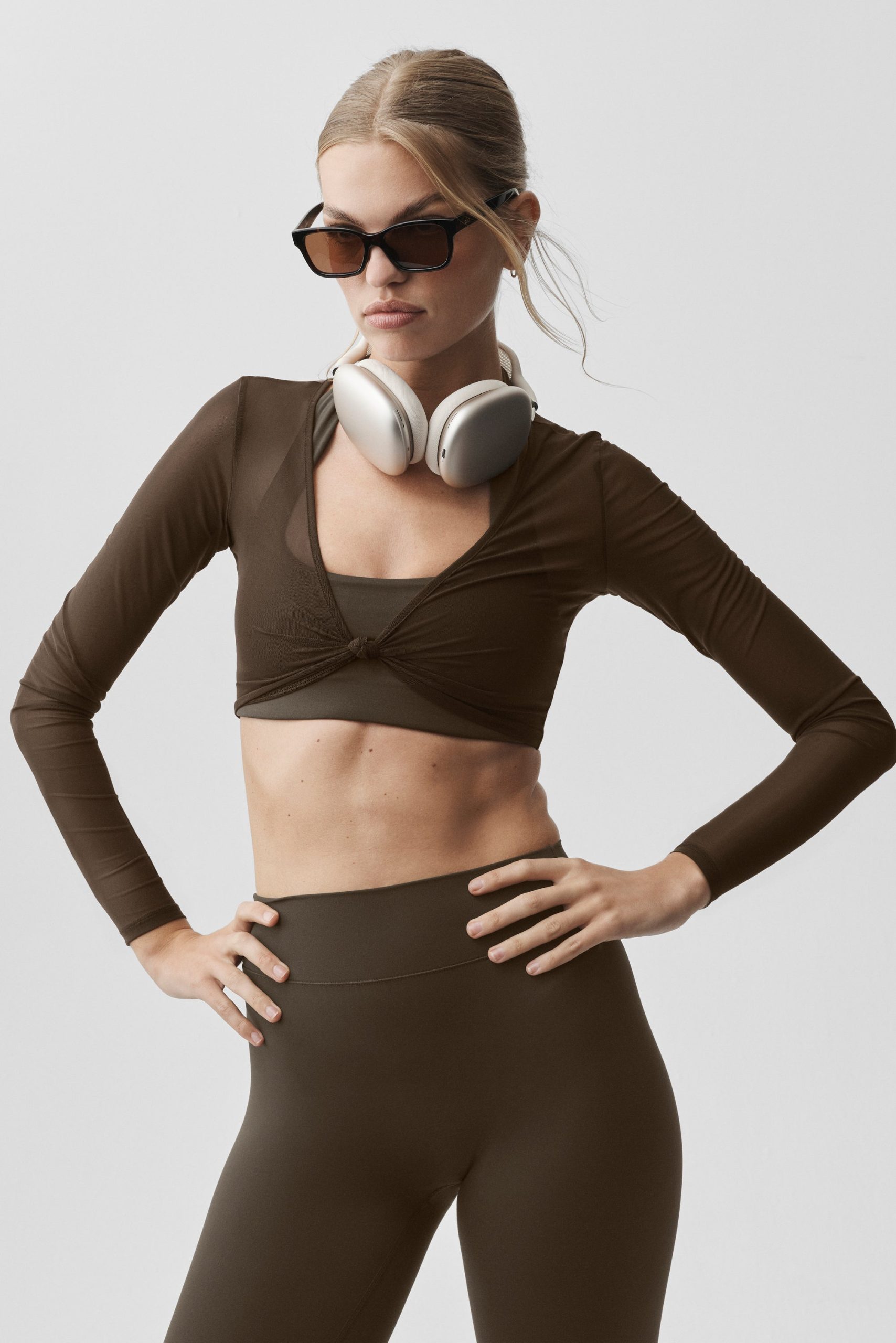 Mesh Knotty Long Sleeve - Espresso - Image 4