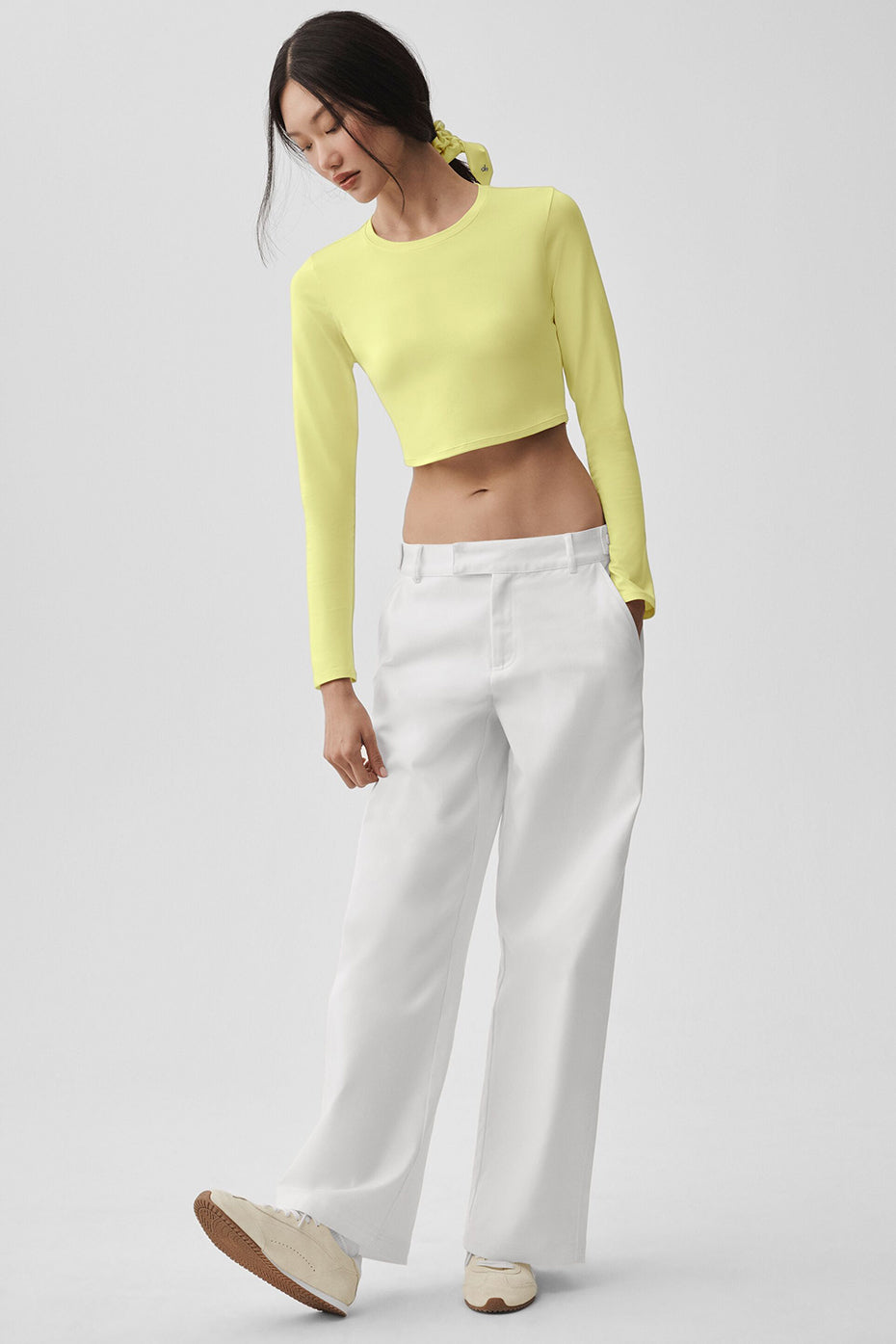 Alosoft Crop Finesse Long Sleeve - Sunshine - Image 5