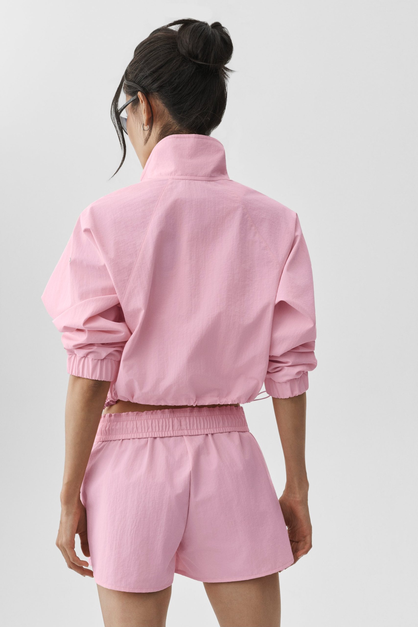 Cropped 1/4 Zip Alumni Pullover - Pink Marshmallow - Image 4