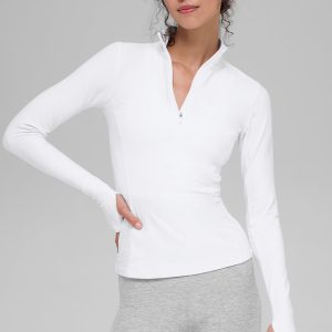 Alosoft 1/2 Zip Rapid Pullover - White