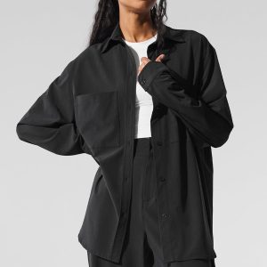 Dreamscape Button Down Long Sleeve - Black