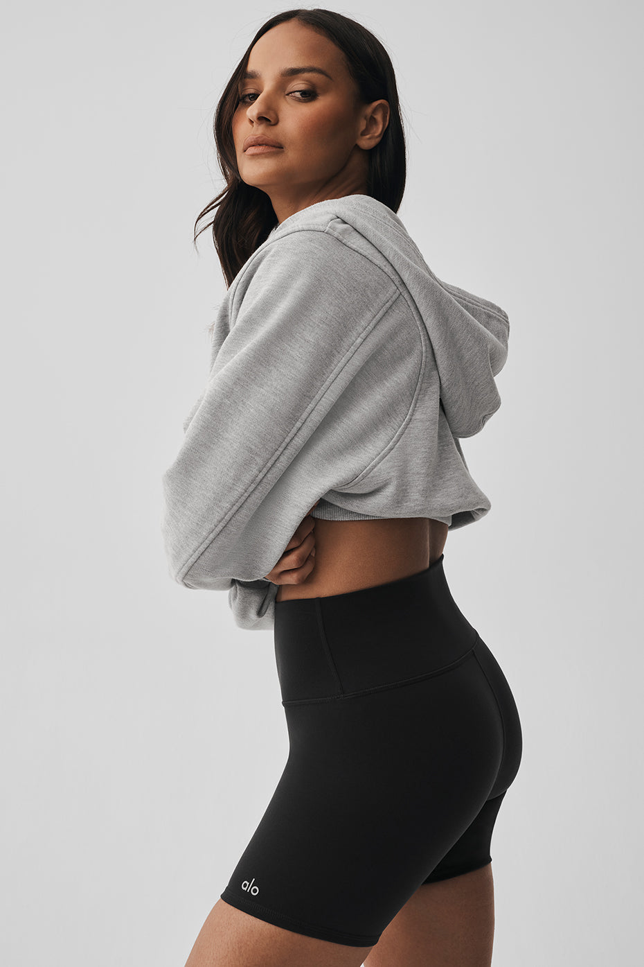 Sweet Escape Zip Up Hoodie - Athletic Heather Grey - Image 2