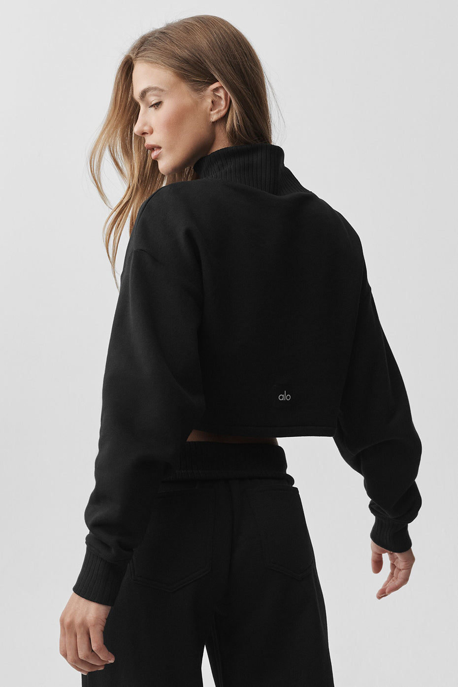 Cropped Serenity Coverup - Black - Image 3