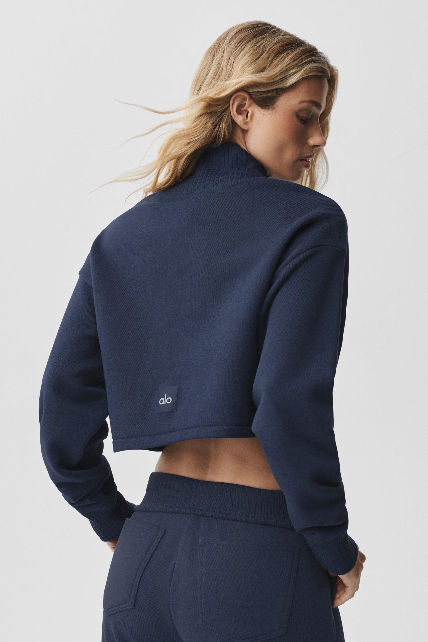 Cropped Serenity Coverup - Navy - Image 2