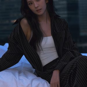 Pinstripe Daylight Button Down Long Sleeve - Black/Titanium