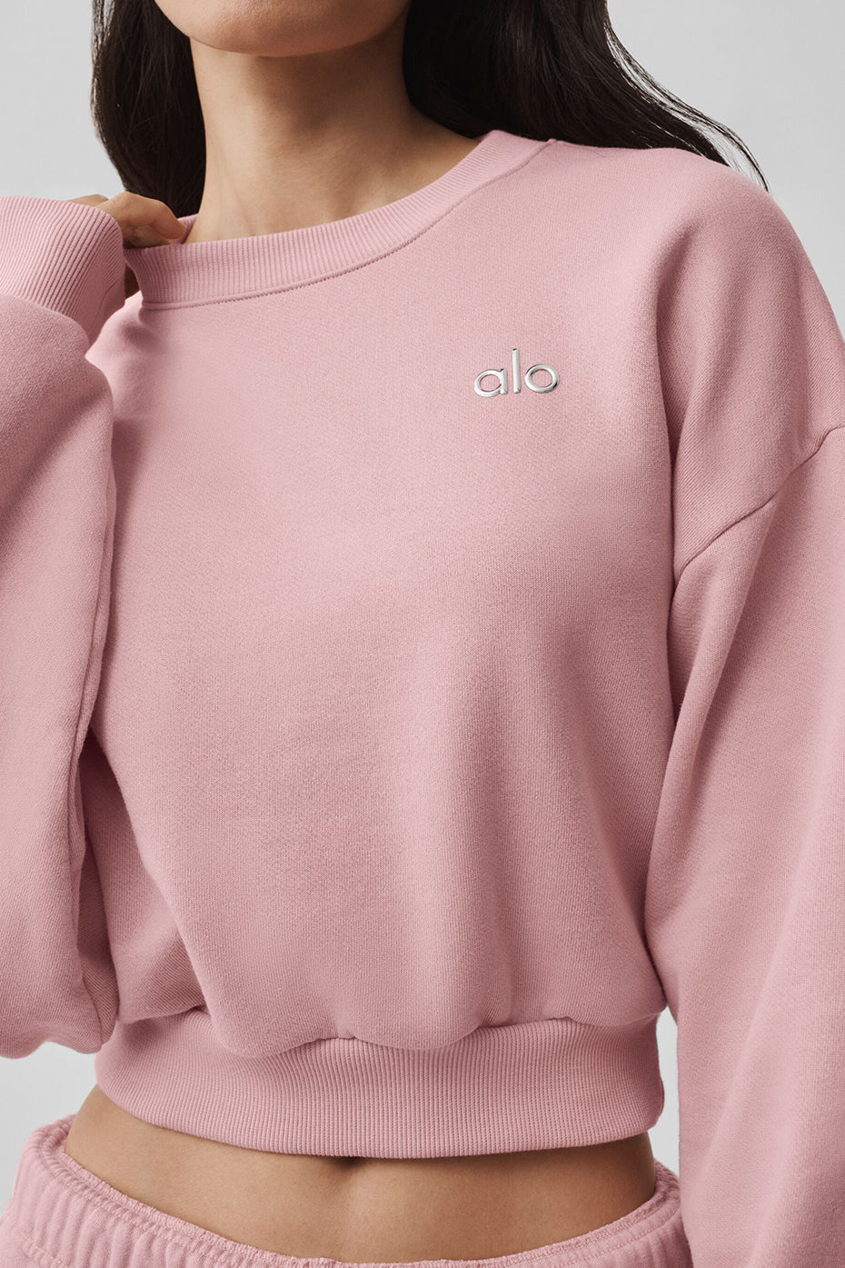Cropped Accolade Crewneck - Vintage Pink - Image 4