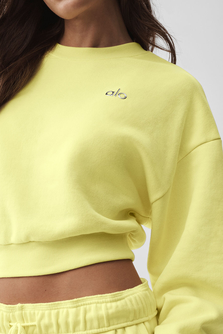 Cropped Accolade Crewneck - Sunshine - Image 4