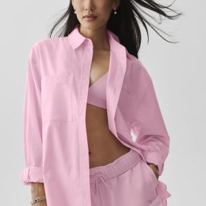 Cotton Real Deal Button Up Long Sleeve - Pink Marshmallow