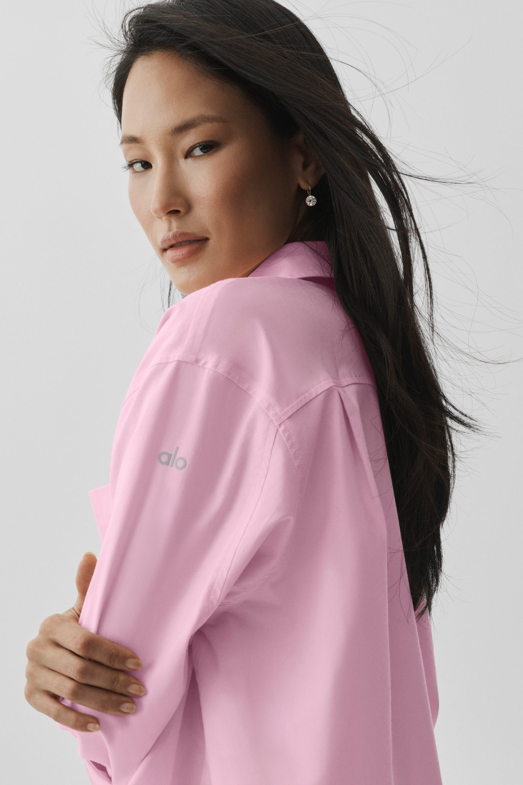 Cotton Real Deal Button Up Long Sleeve - Pink Marshmallow - Image 2