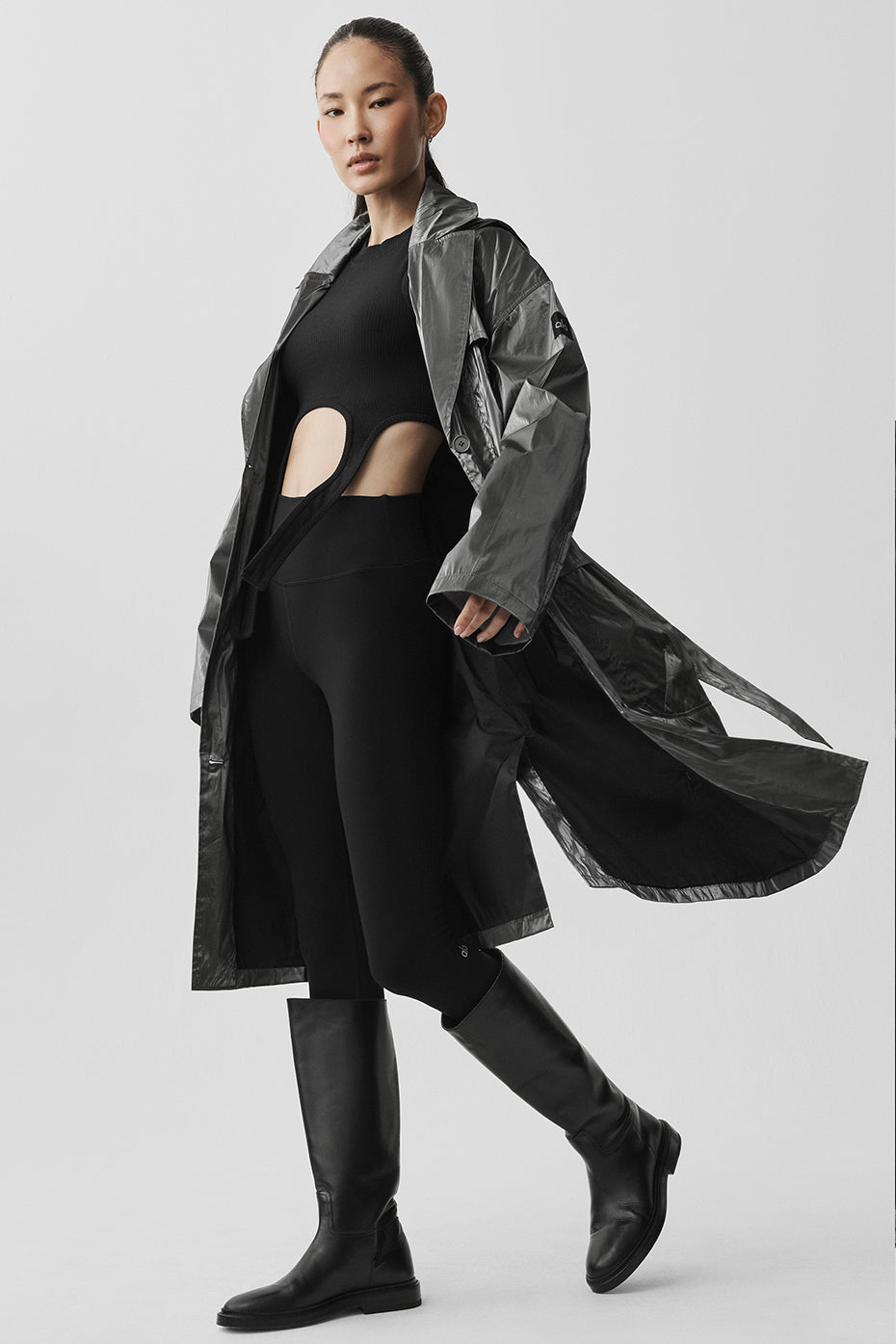 Metallic Break Line Trench - Silver Metallic - Image 4