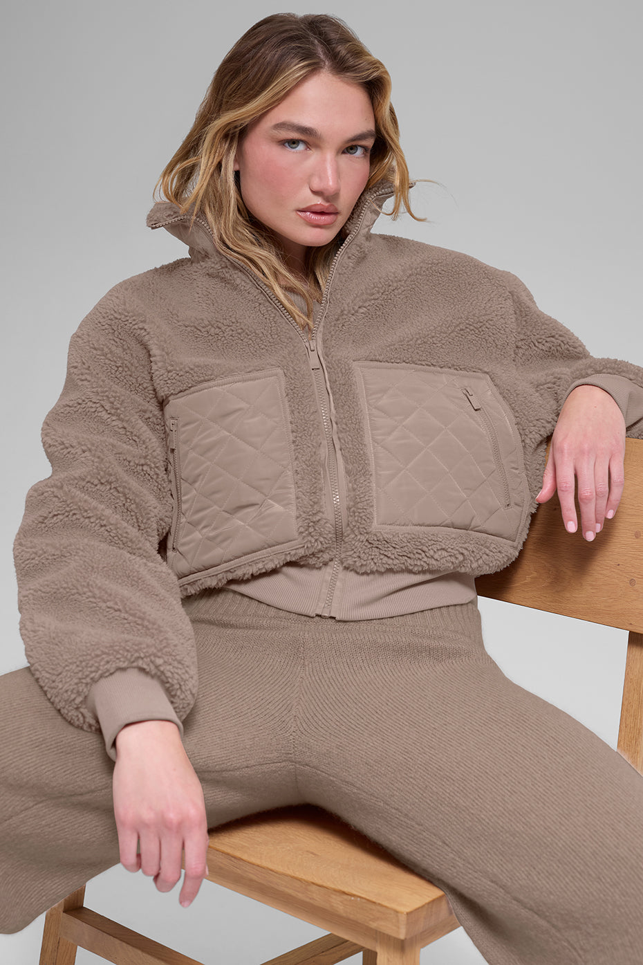 Sherpa Edge Bomber - Chai Latte - Image 4