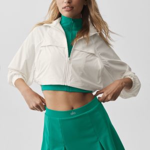 Cropped Playmaker Jacket - Ivory