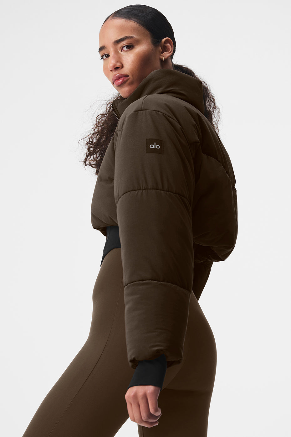 Main Act Corset Puffer - Espresso/Black - Image 4