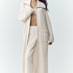 Cashmere Northstar Long Cardigan - Ivory