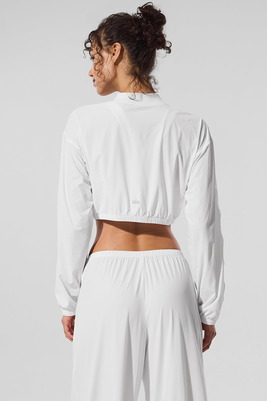 Cropped Breezy Full-Zip Cover Up - White - Image 3