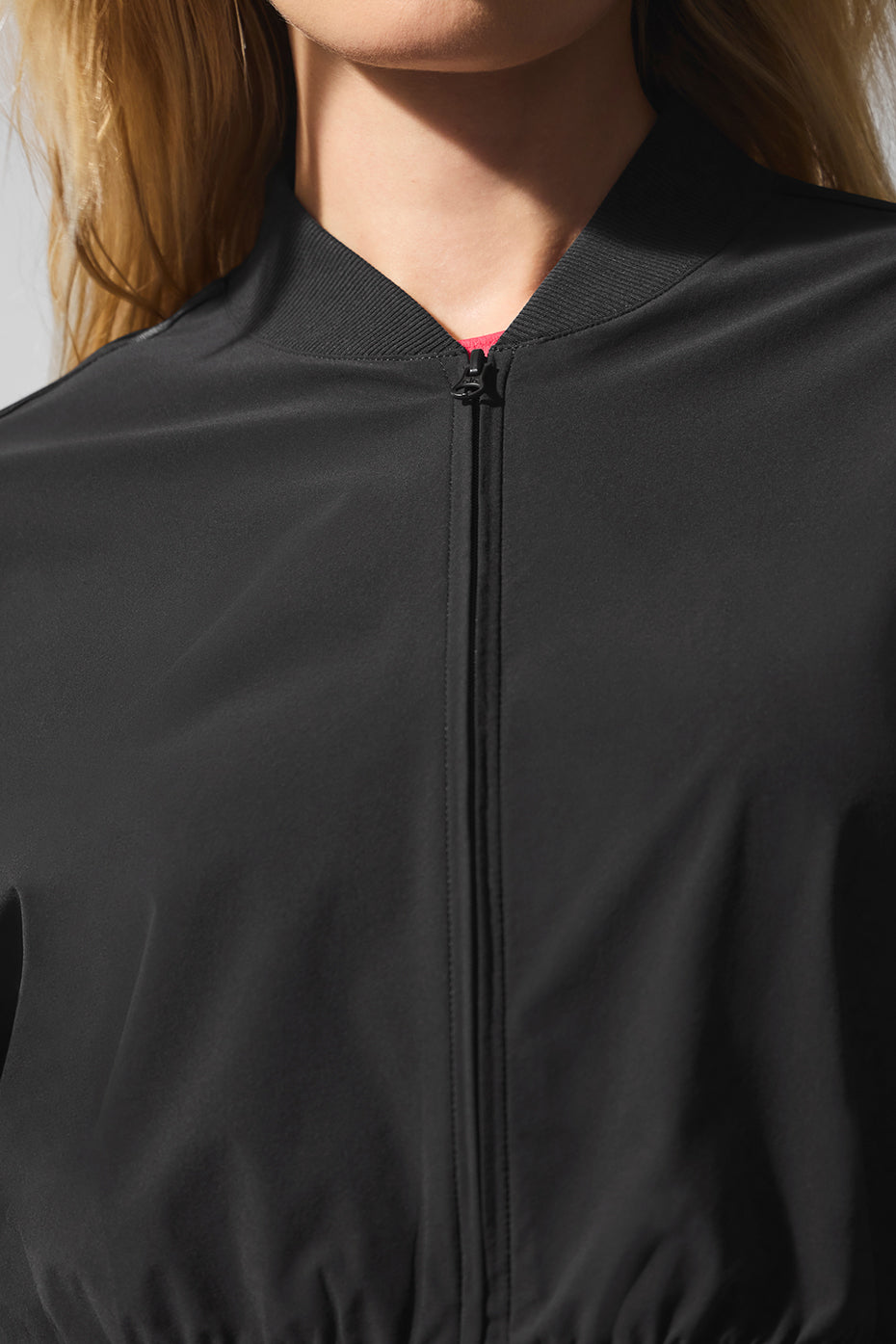 Cropped Breezy Full-Zip Cover Up - Black - Image 4