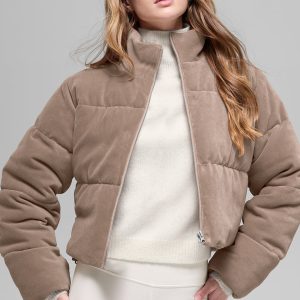 Micro Corduroy Dreamy Puffer - Chai Latte