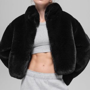 Faux Fur Allure Jacket - Black