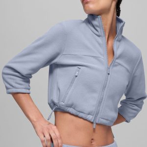 Polar Fleece Retreat Cropped Jacket - Winter Frost