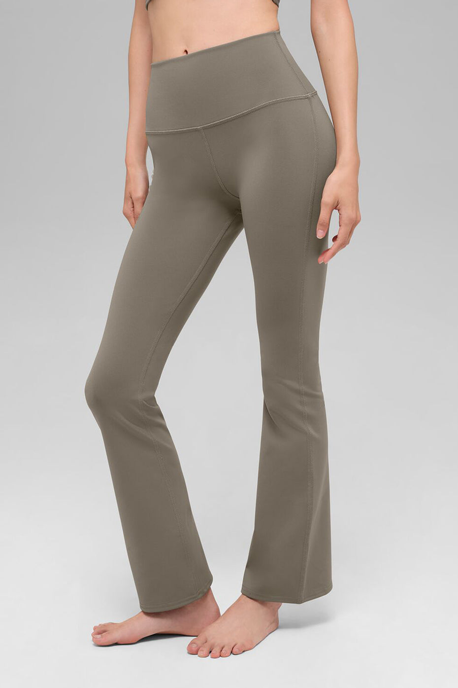 Airbrush High-Waist Bootcut Legging (Short) - Light Cocoa - Image 2
