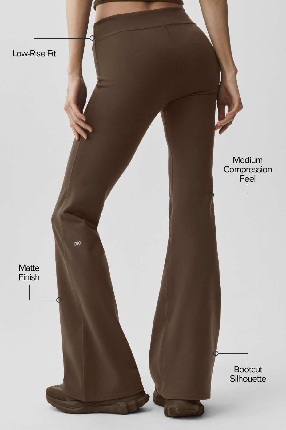 Airbrush Low-Rise Flare Legging (Regular) - Espresso - Image 2