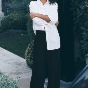 High-Waist Dreamscape Trouser (Long) - Black