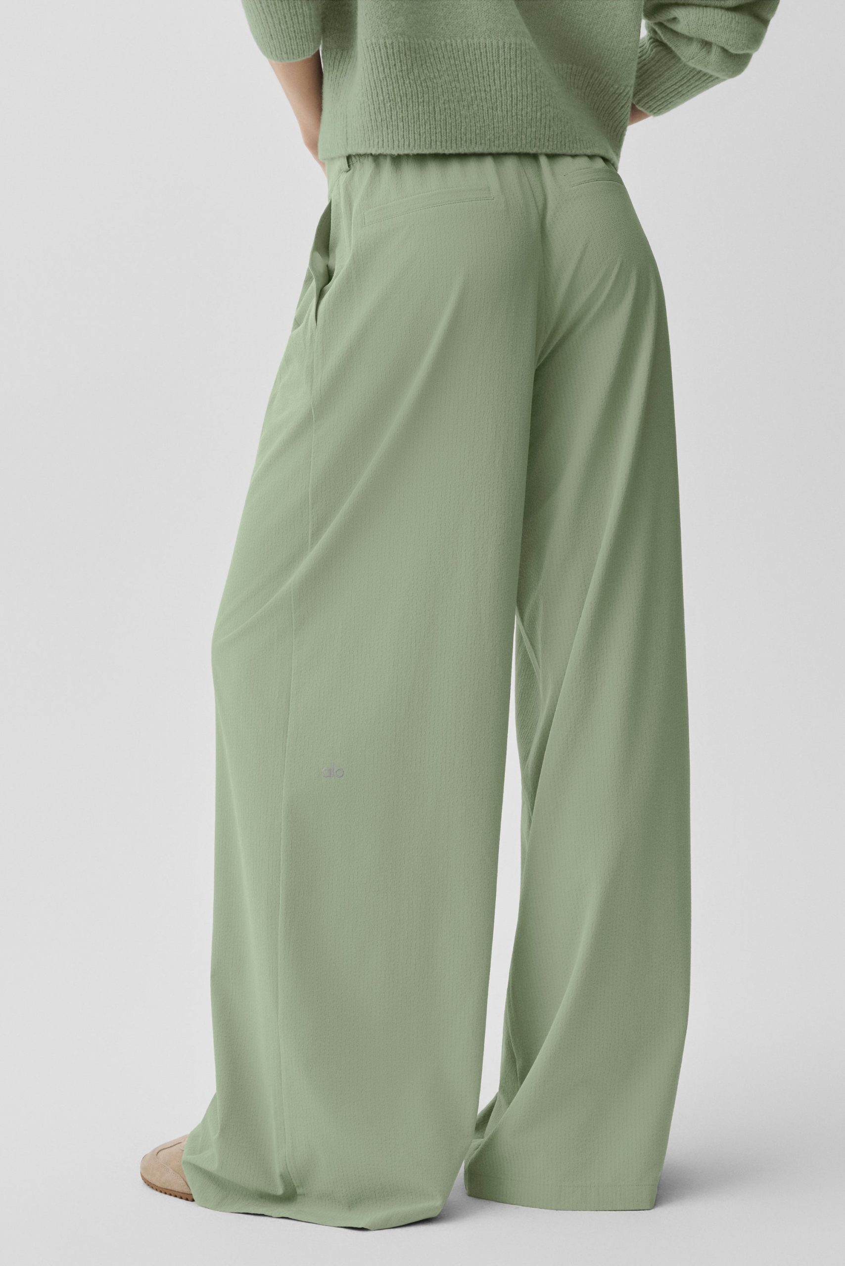 High-Waist Dreamscape Trouser (Long) - Dune Grass - Image 2