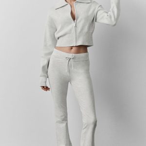 Sway Bootcut Sweatpant - White Heather