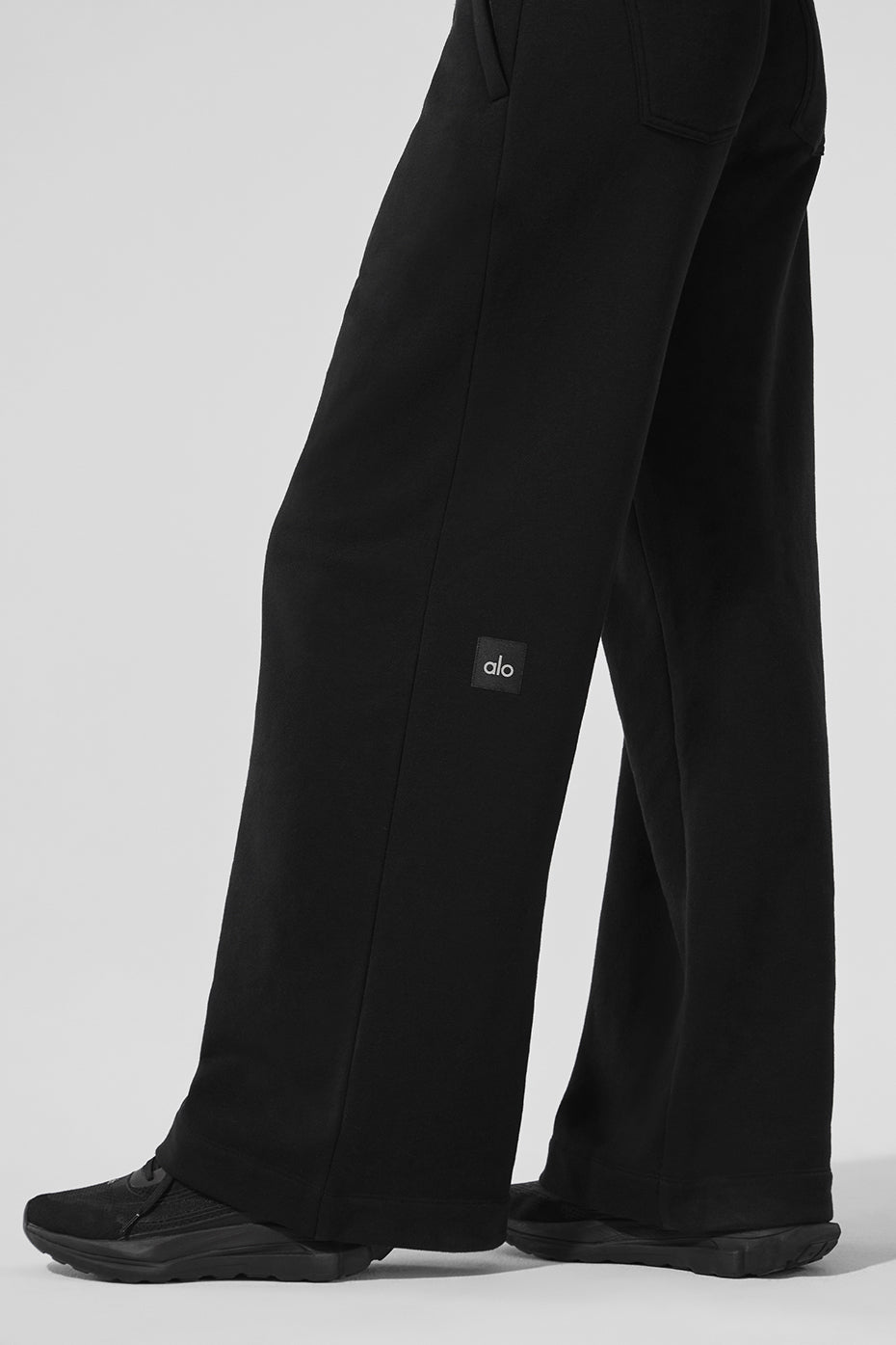 Serenity Wide Leg Sweatpant - Black - Image 4