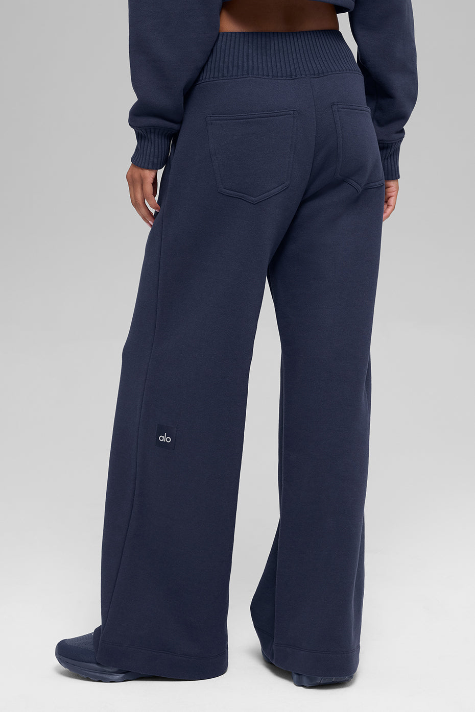 Serenity Wide Leg Sweatpant - Navy - Image 2