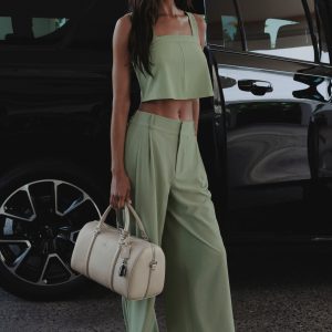High-Waist Dreamscape Trouser (Regular) - Dune Grass