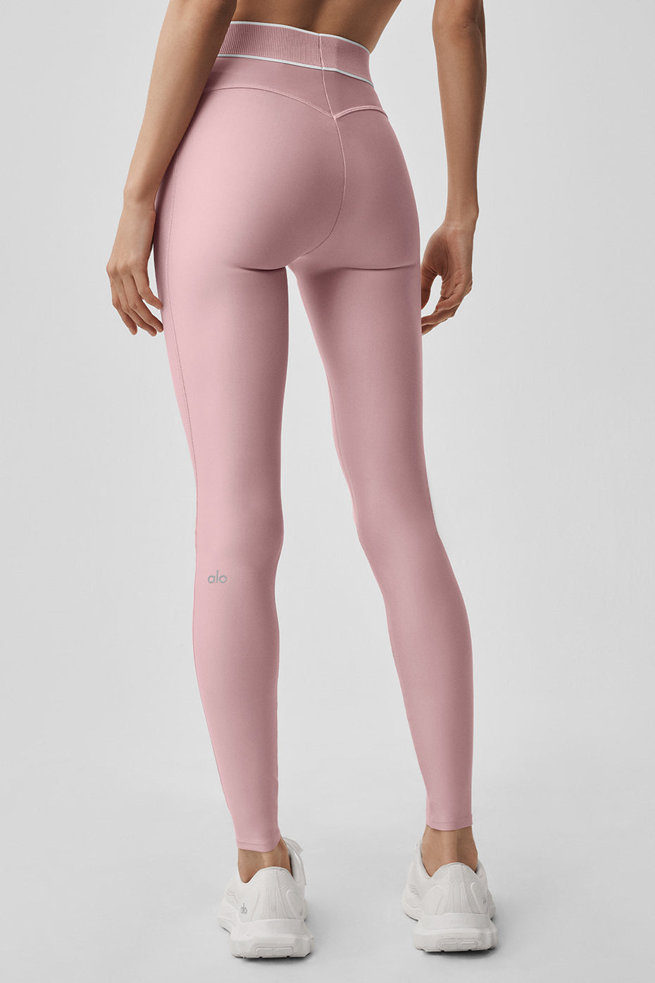 Airlift High-Waist Alignment Legging - Vintage Pink/White - Image 2