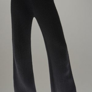Winter Magic Cashmere Wide Leg Pant - Black