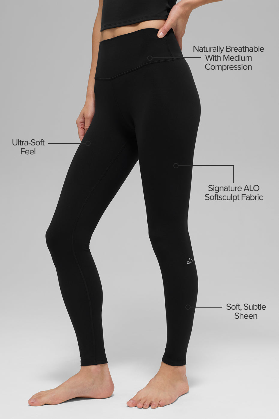 ALO Softsculpt High-Waist Legging - Black - Image 2