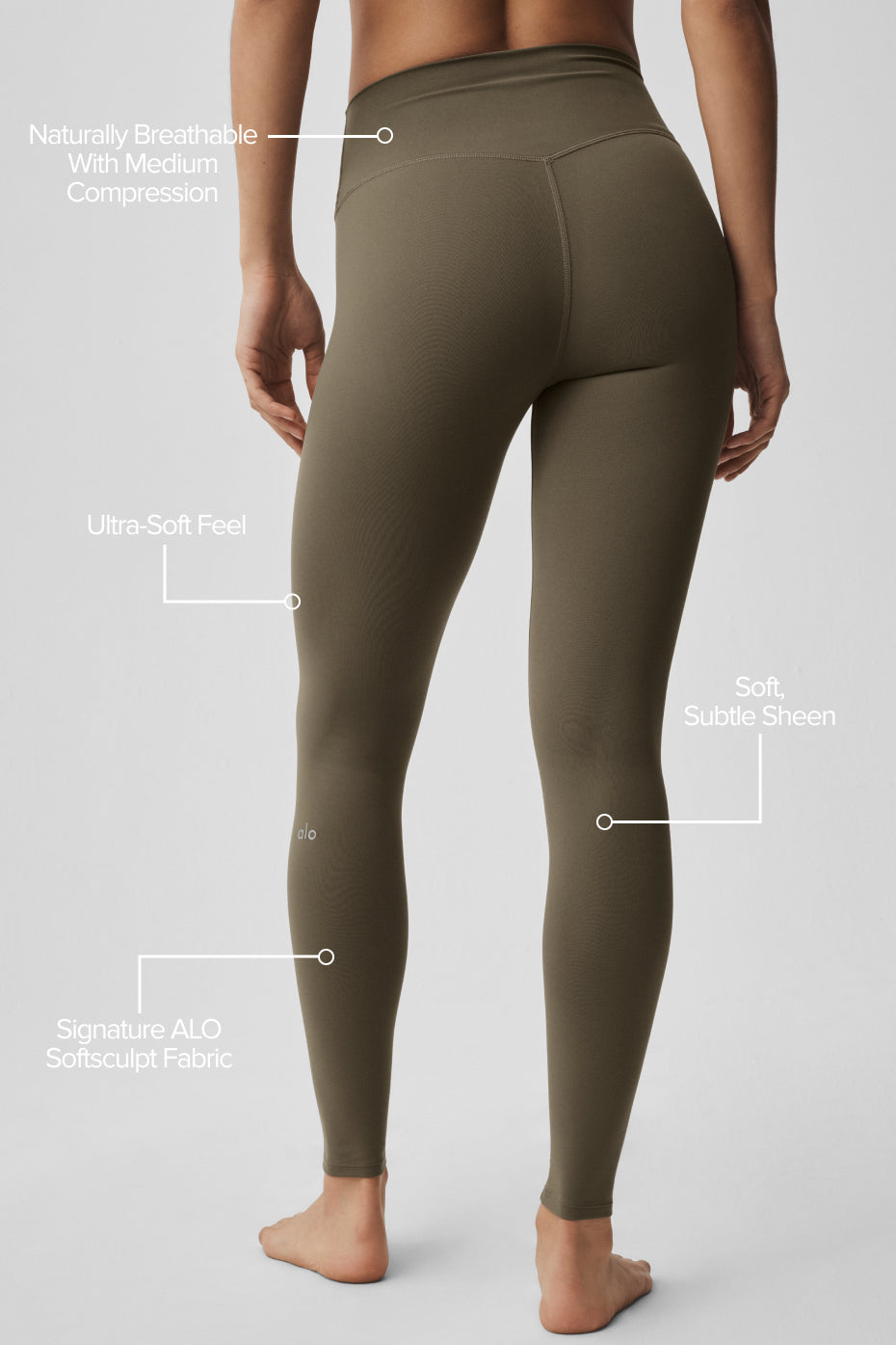 ALO Softsculpt High-Waist Legging - Olive Tree - Image 2