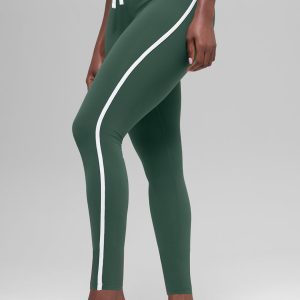 Airbrush High-Waist Race Pace 7/8 Legging - Clover Green/White