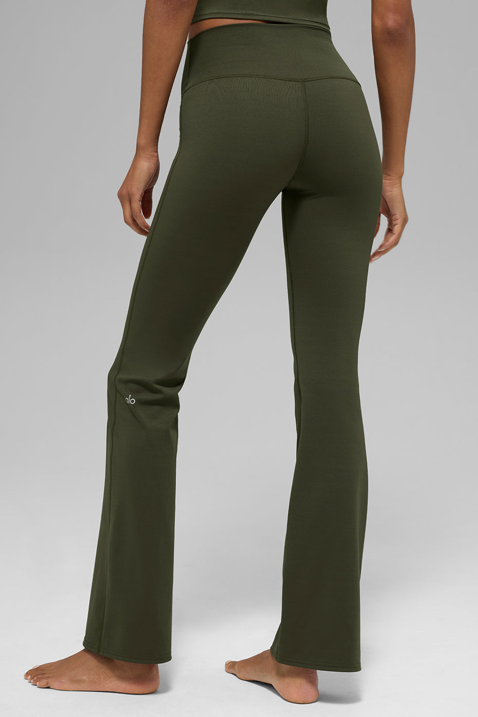 ALO Softsculpt High-Waist Bootcut Legging (Regular) - Green Olive - Image 3