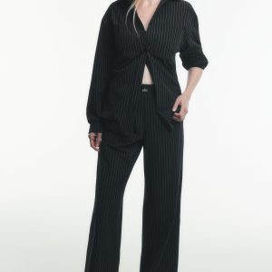Pinstripe Daylight Boxer Pant (Regular) - Black/Titanium