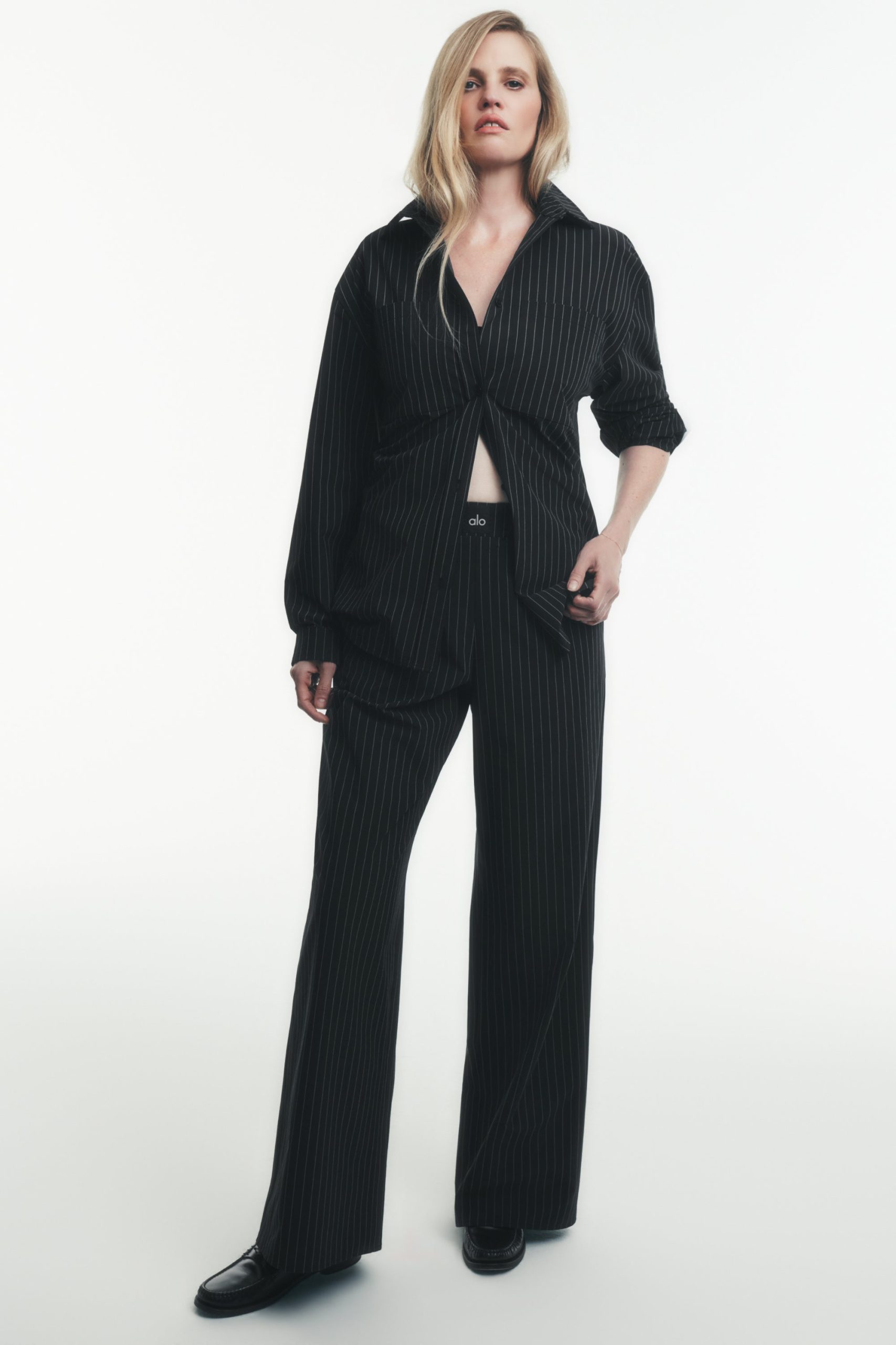 Pinstripe Daylight Boxer Pant (Regular) - Black/Titanium
