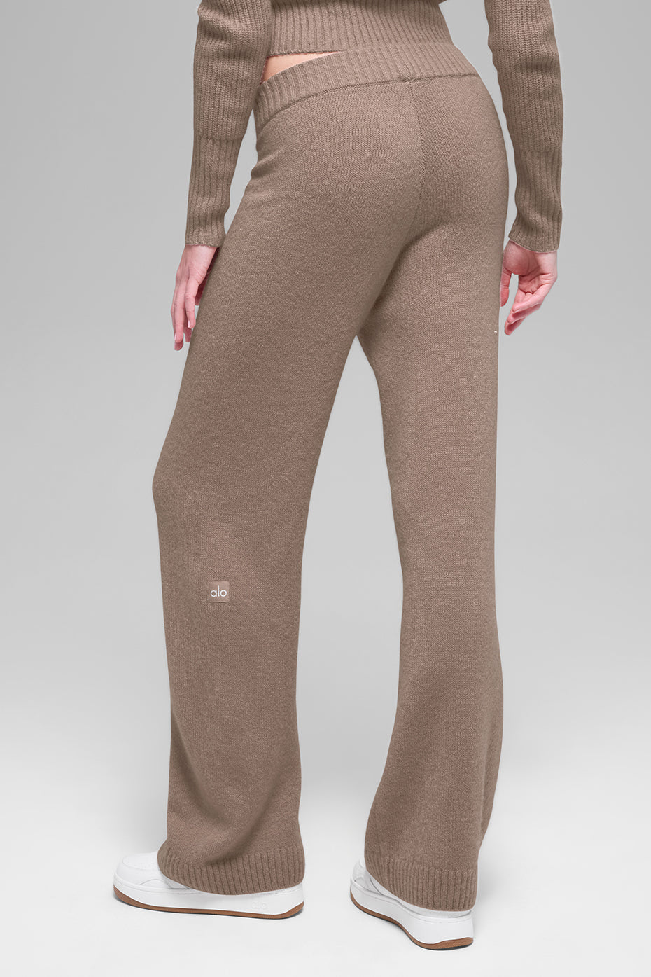 Wool Cashmere High-Waist New Class Wide Leg Pant - Chai Latte - Image 2